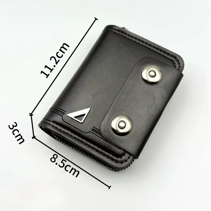 Portefeuille court rétro de luxe pour hommes