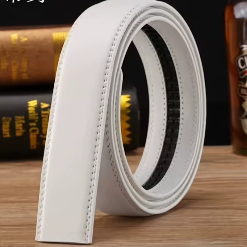 Ceinture à cliquet blanche pour homme (sans déduction)