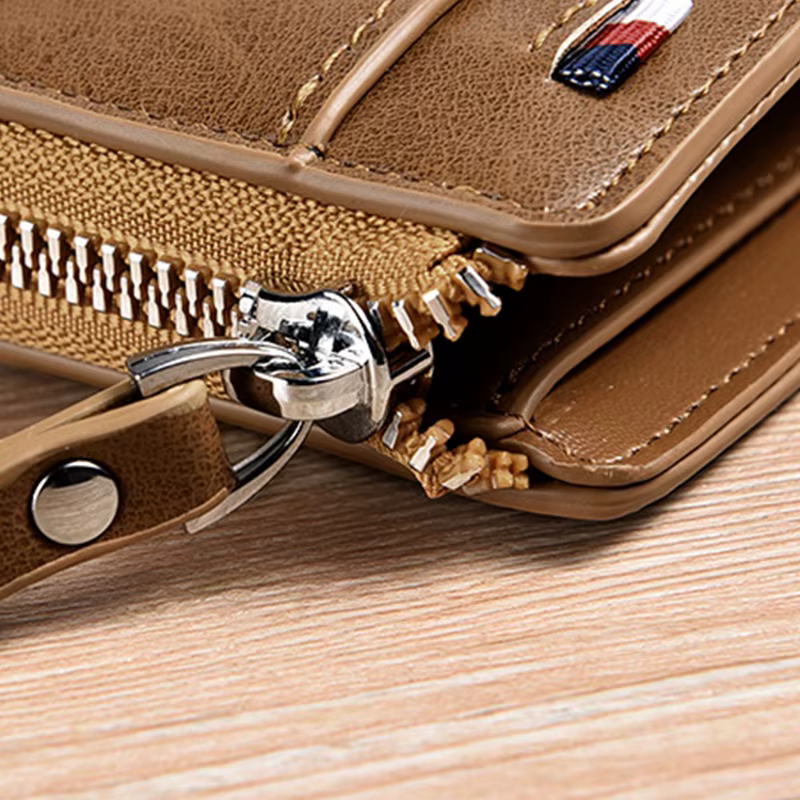 Portefeuille en cuir multifonctionnel personnalisable pour porte-cartes et cartes d'identité