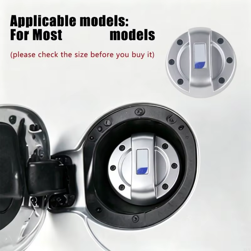 Couvercle d'accent porte carburant ABS, garniture ronde pour réservoir carburant voiture, extérieur X37F