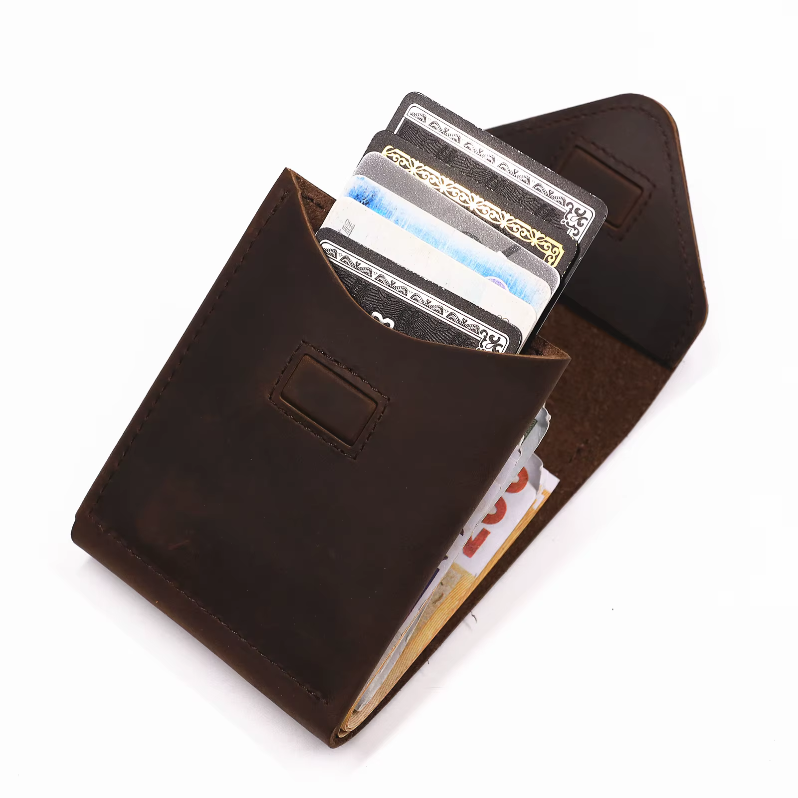 Portefeuille en cuir véritable pour hommes
