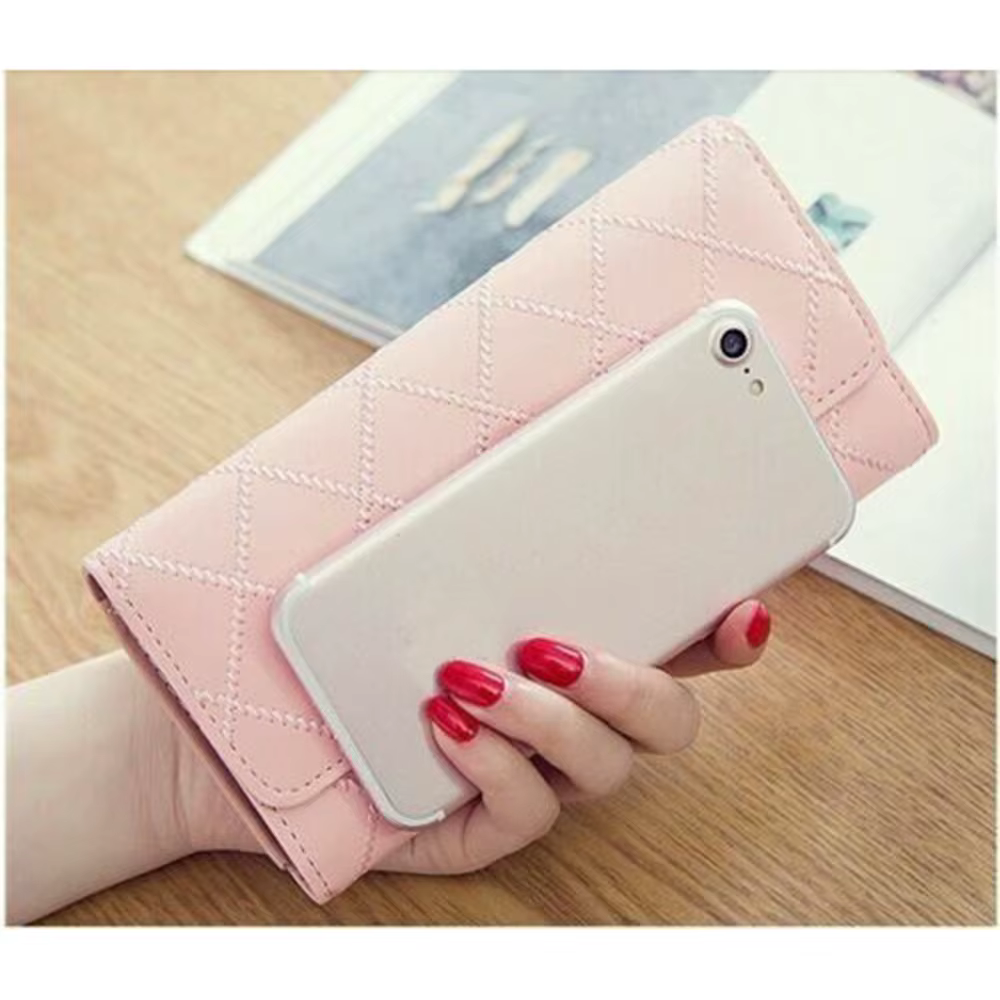 Portefeuille long en cuir PU pour femme