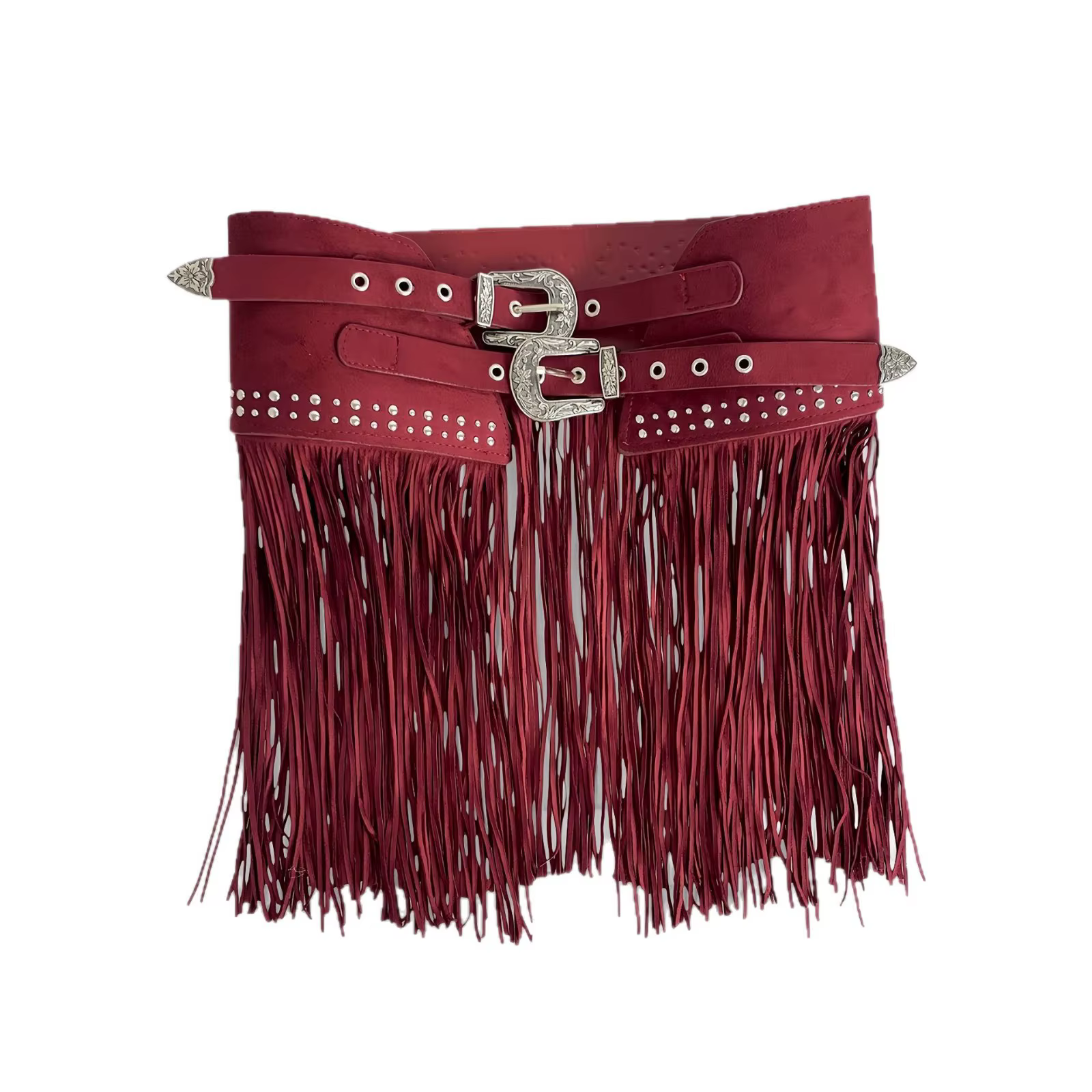 Ceinture de cowboy occidentale rétro bohème à franges, style hippie, large ceinture de taille, accessoire de mode décontracté pour diverses occasions