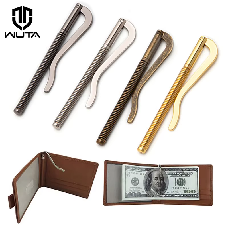WUTA 1Pc pinces à billets à ressort barre mince portefeuille pince