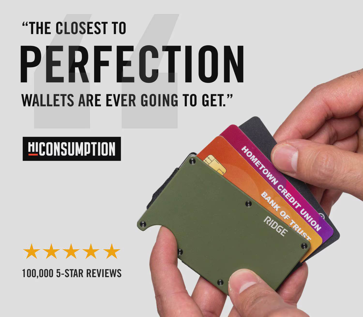 The Ridge Wallet pour hommes – Portefeuilles de poche avant protégés par RFID