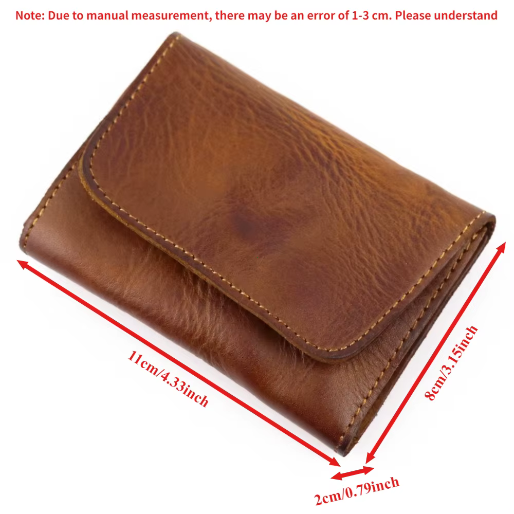 Portefeuille en cuir de vache véritable pour hommes et femmes