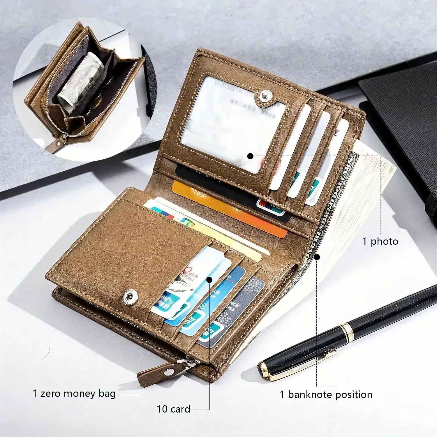 Portefeuille personnalisé pour homme