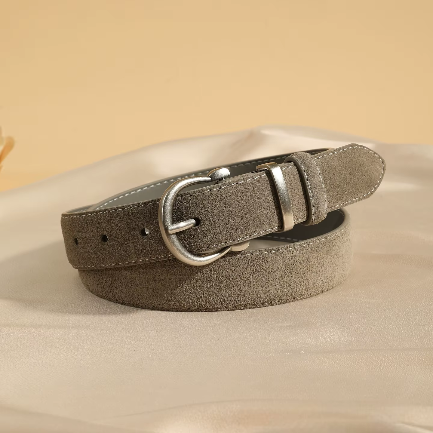 Ceinture en cuir suédé pour femmes