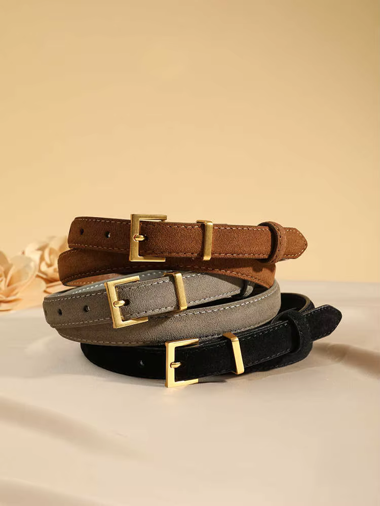 Ceinture en cuir suédé