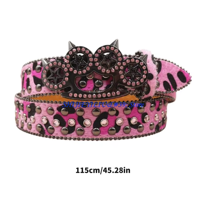 Ceinture unisexe à breloques occidentales E21F