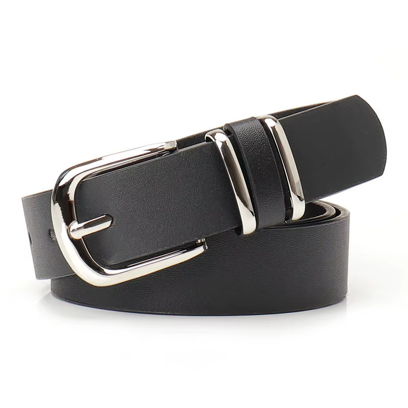 Nouvelle ceinture à double anneau à imprimé léopard pour femmes