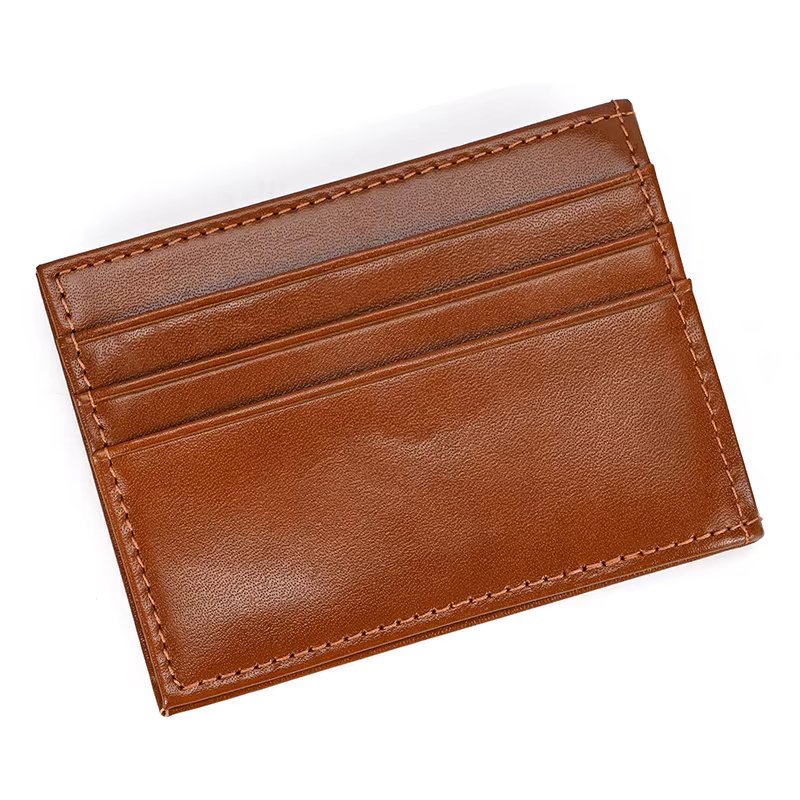 Portefeuille court décontracté pour hommes et femmes, cuir véritable, porte-cartes, cuir de vachette, couverture de carte de crédit, sac à main mince, étui à cartes