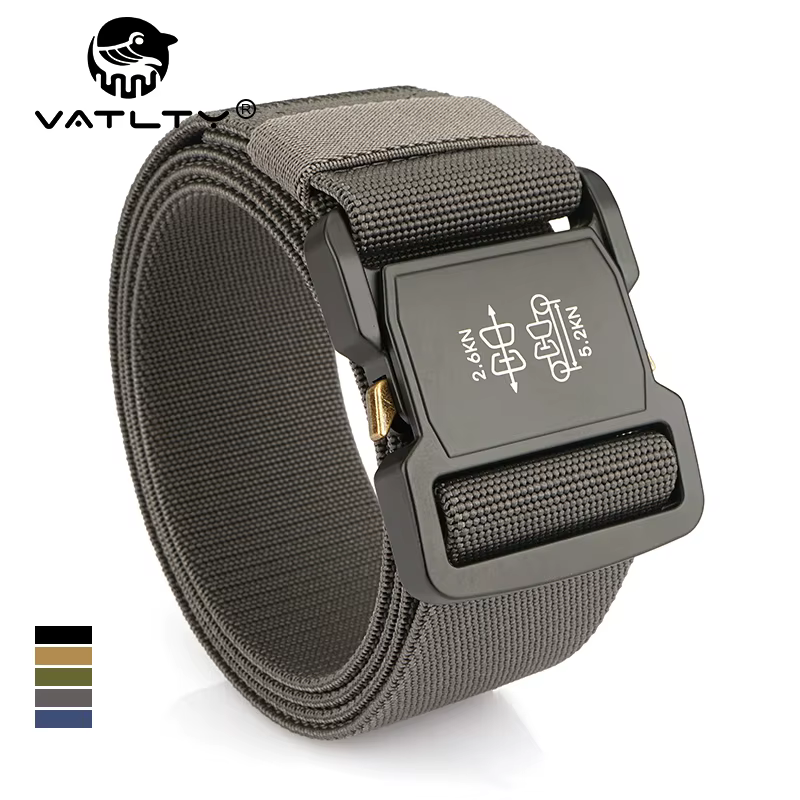 VATLTY 5cm / 2in Ceinture élastique pour hommes Boucle en aluminium