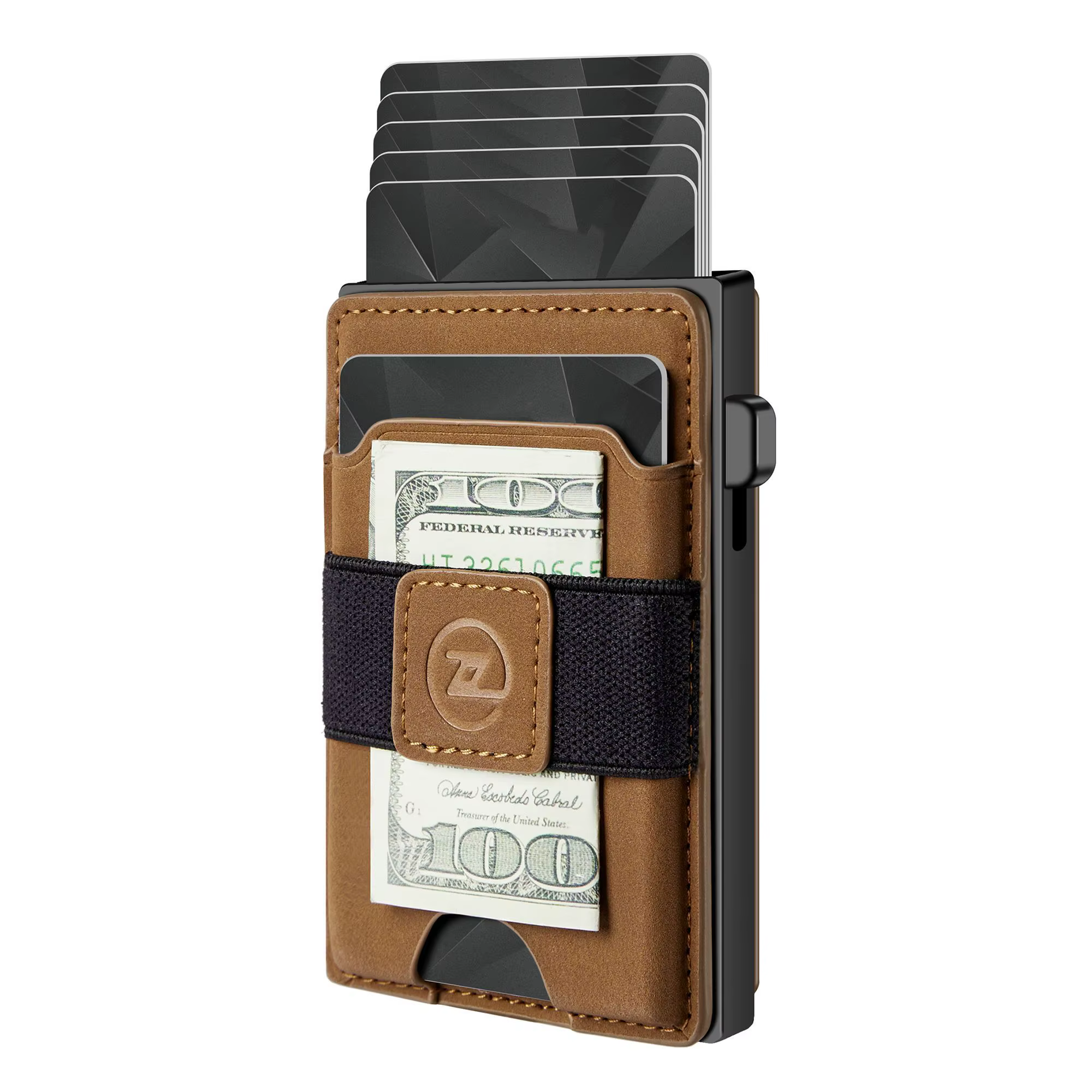 Porte-cartes en cuir double usage pour homme avec protection RFID