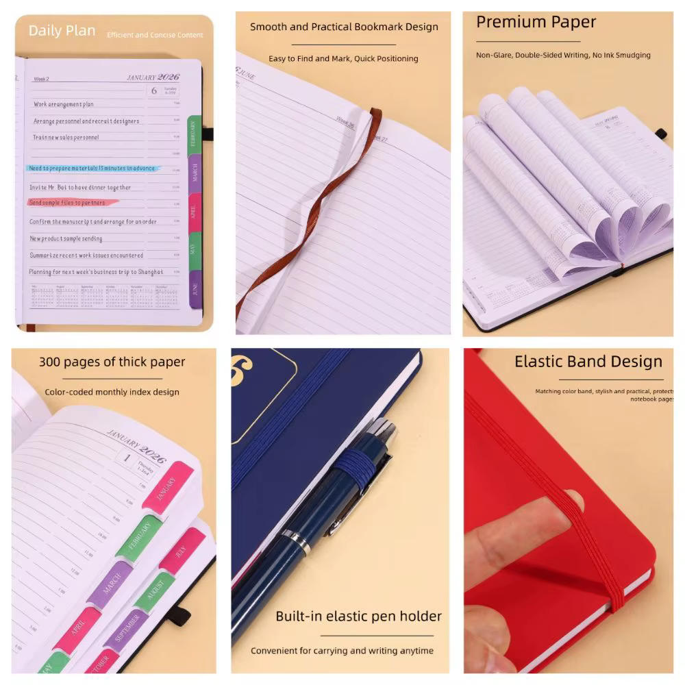 Carnet de planification A5 en cuir PU
