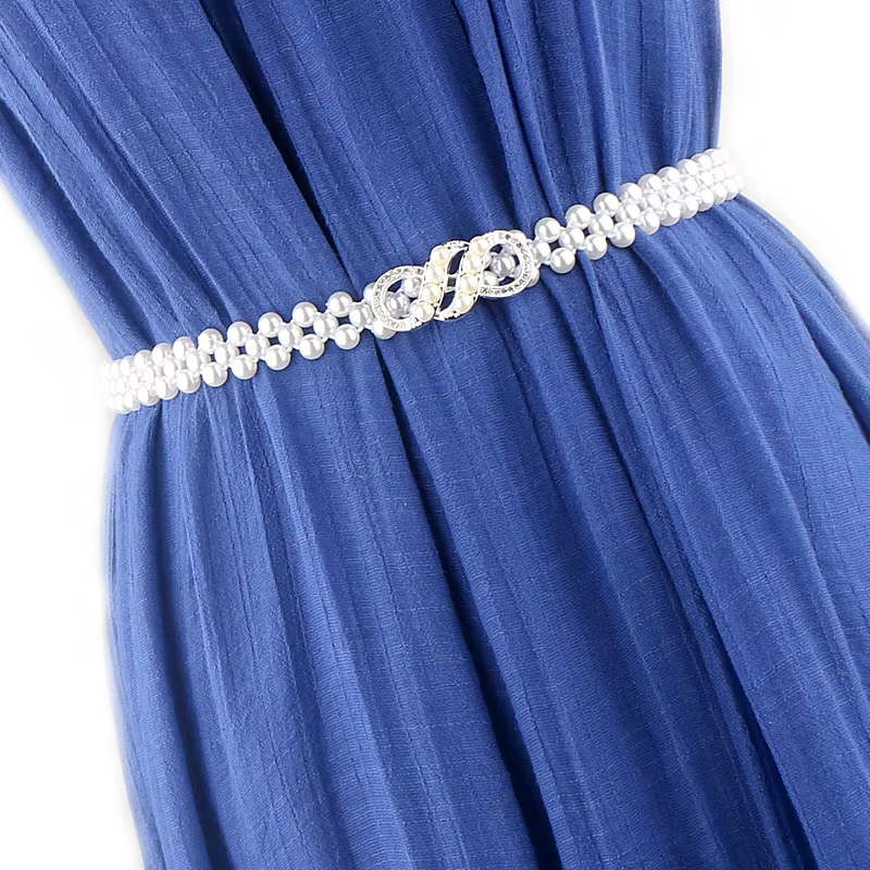 Ceinture en fausses perles pour femmes