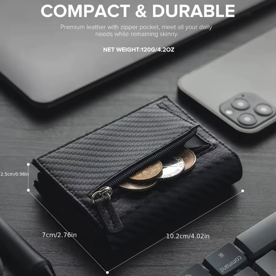 Portefeuille pour hommes avec fermeture éclair