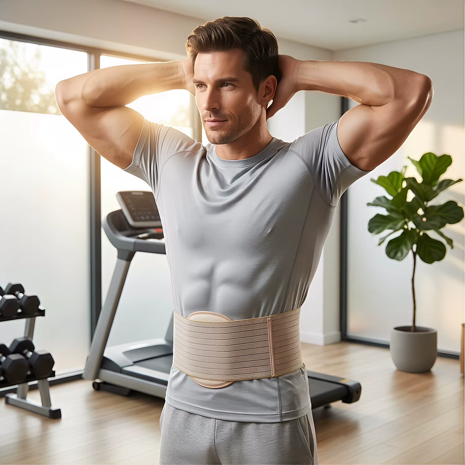 Ceinture pour hernie ombilicale, attelle de soutien abdominal avec coussinet de compression, pour hernies ombilicales, ventrales, épigastriques et incisives
