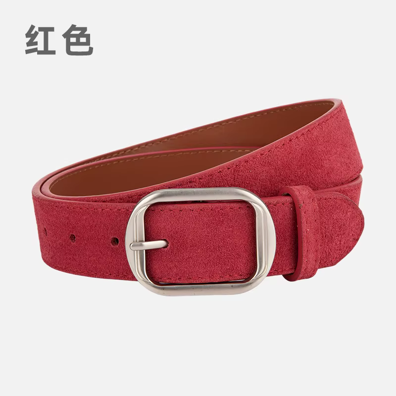 Ceinture en cuir véritable mat pour femme