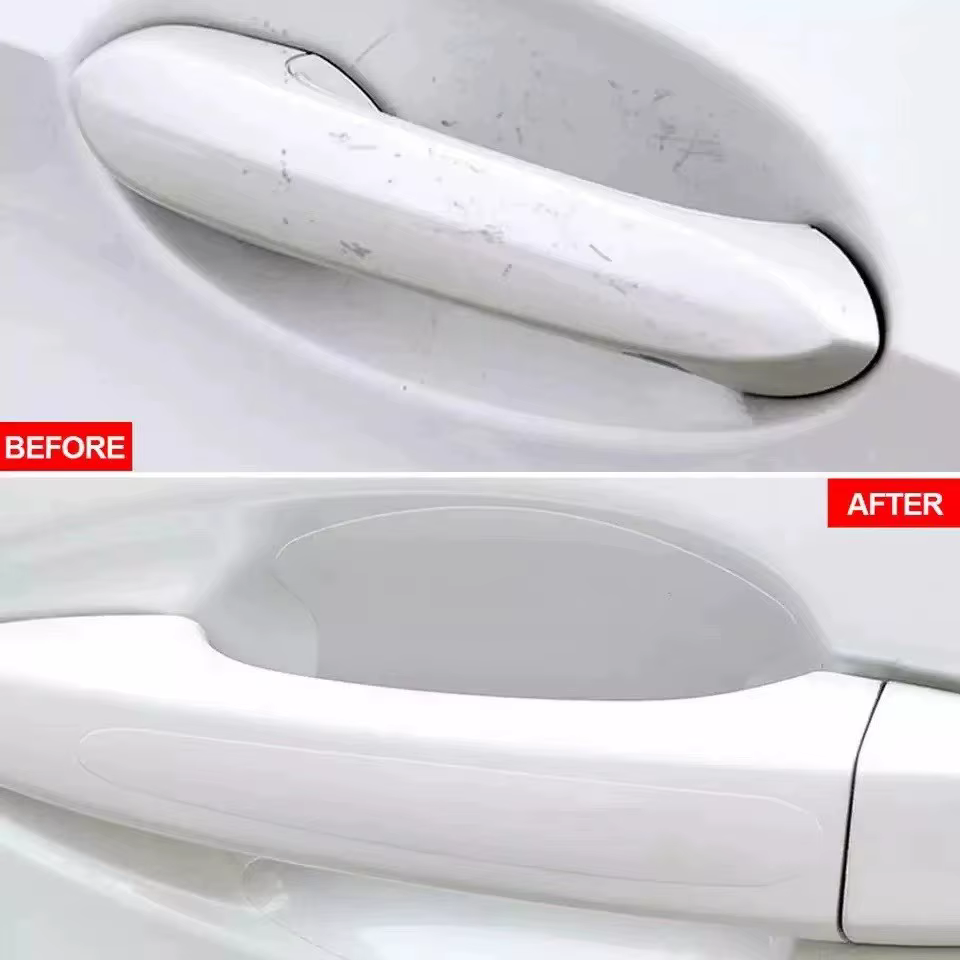 Film de protection pour poignée de porte de voiture, résistant aux rayures et Anti-Collision, protection universelle transparente pour poignée de porte