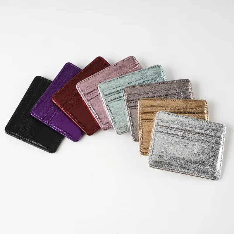 Femmes mince porte-carte portefeuille léger multi-porte-carte étui en cuir Pu carte de crédit argent porte-monnaie sac à main