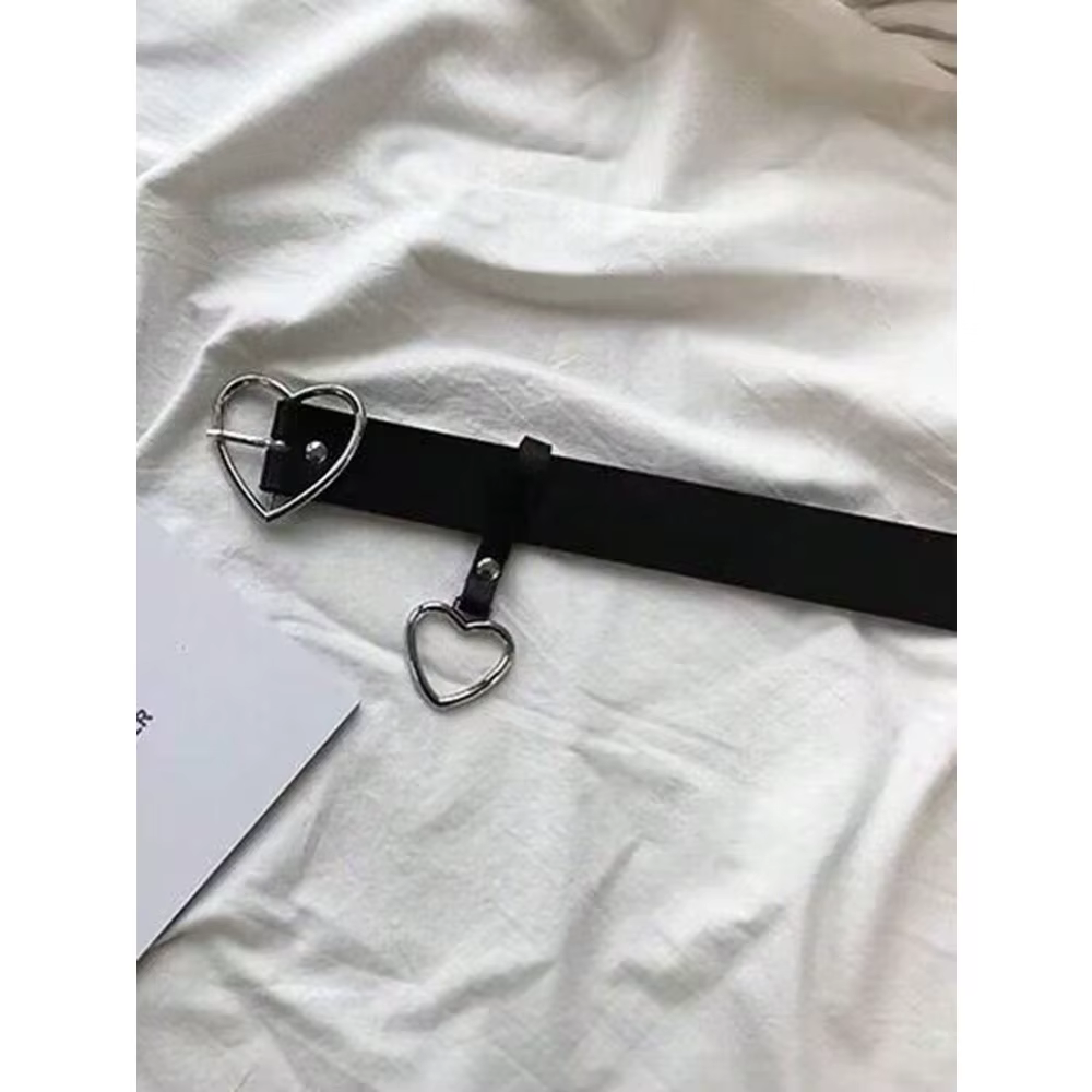 Ceinture à boucle en forme de cœur Harajuku pour femmes