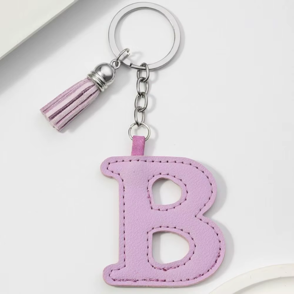 Organisateur de clés PU 26 lettre porte-clés gland taille boucle Alphabet voiture clé