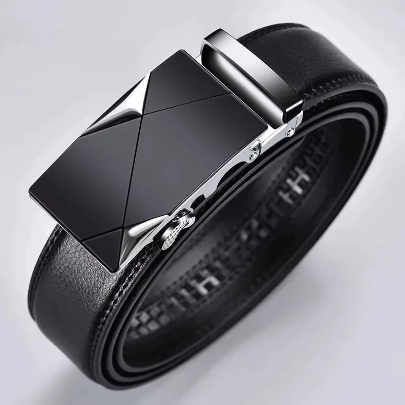 Ceinture en cuir PU pour hommes d'affaires