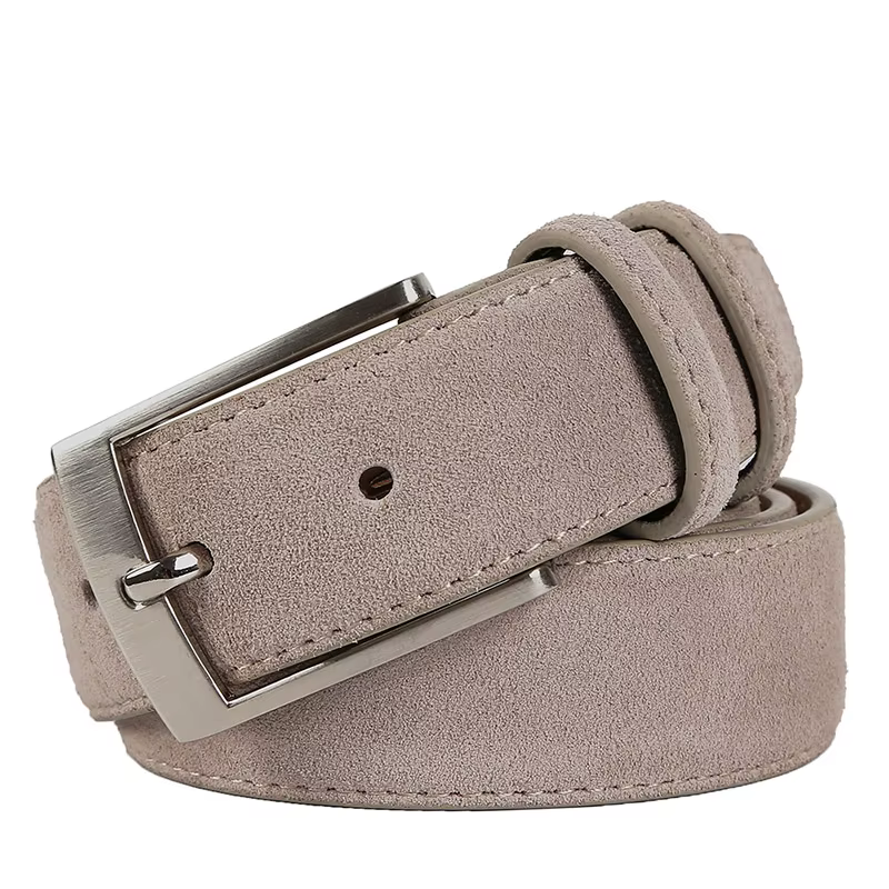 Nouvelle Collection 2026 : Ceinture en Cuir Véritable Velours de Marque Tendance pour Hommes
