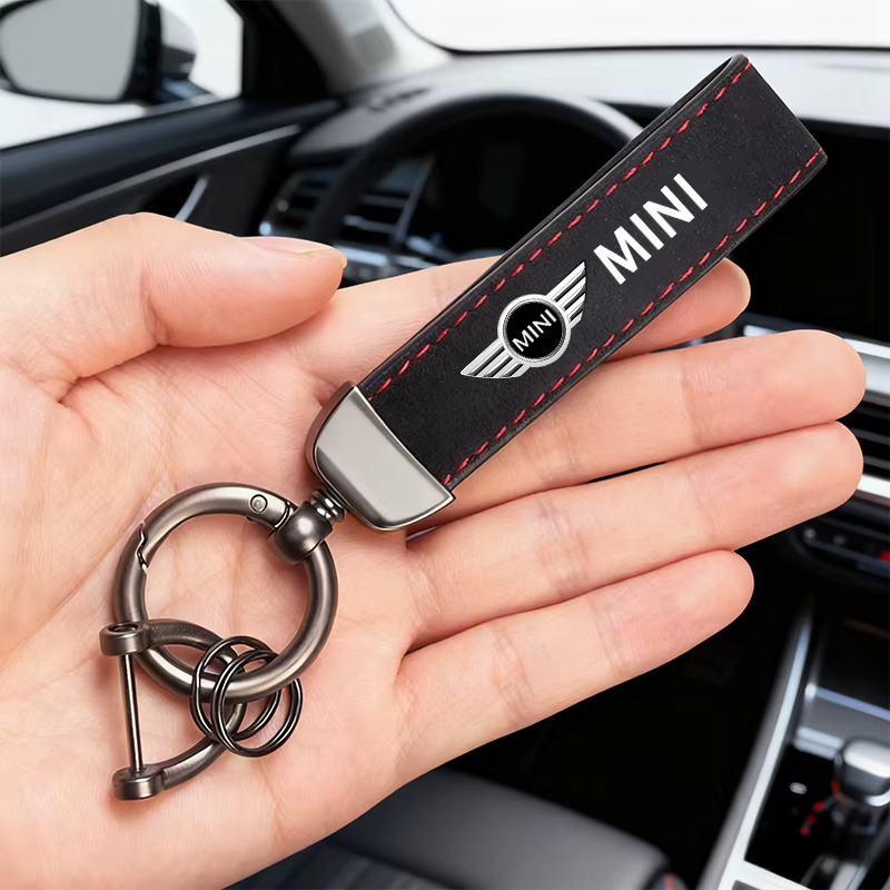 Porte-clés de luxe en daim