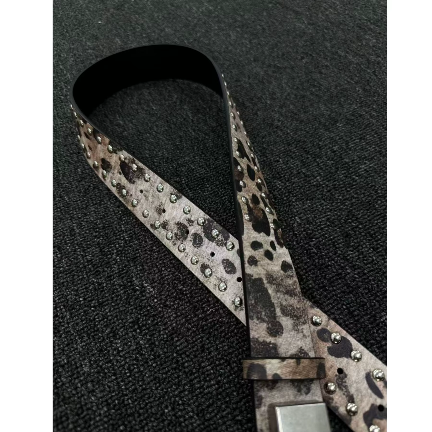 Ceinture pour homme en cuir effiloché