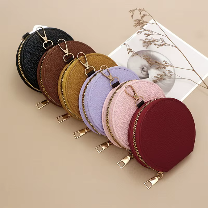 Mini portefeuille rond pour femmes