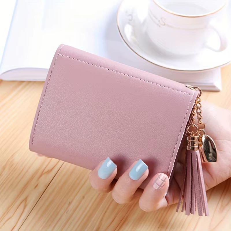 Porte-monnaie avec texte personnalisé et nom, porte-cartes en simili cuir gravé, portefeuille pour femme, idéal pour cadeau d'anniversaire pour sa femme et fille, 2025