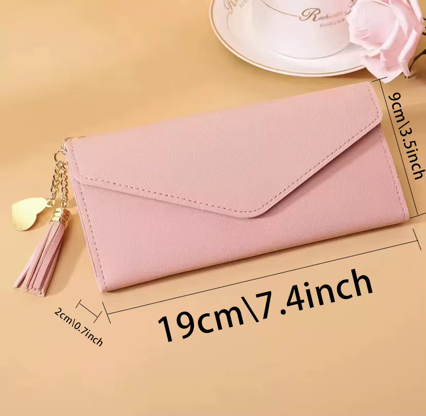 Portefeuilles longs en cuir pour femmes