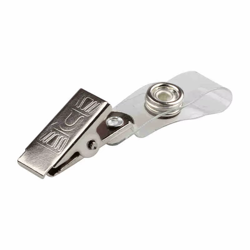 Clip de porte-carte d'identité pour employé, 2 pièces, Clip de Badge de travail, Clip en fer pour documents, Clip de carte de poitrine pour étiquette d'usine de commerce