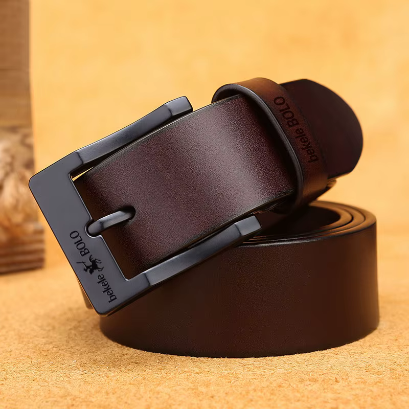 Ceinture en cuir véritable pour hommes