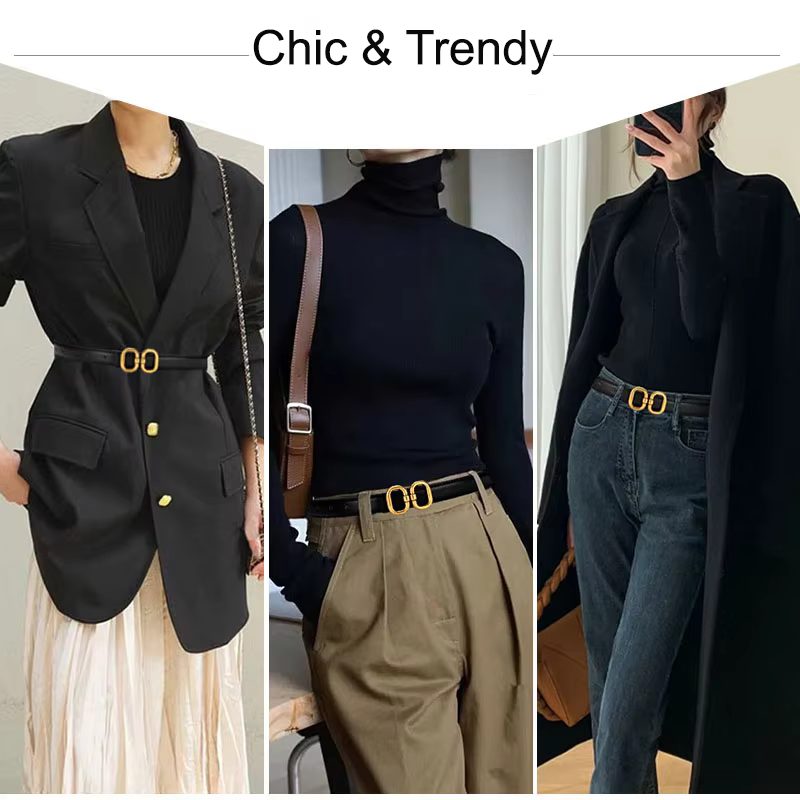 Ceinture marron d'été avec pantalon western finement assressenti