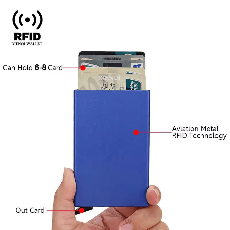 Porte-cartes de crédit Rfid pour hommes et femmes