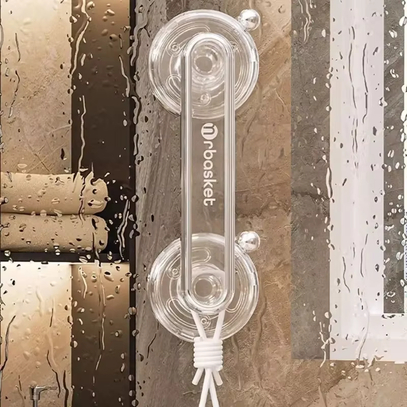 Poignée de porte en verre à ventouse, pas besoin de perçage, main courante de porte coulissante de salle de bain, porte d'armoire de fenêtre, poignée de réfrigérateur