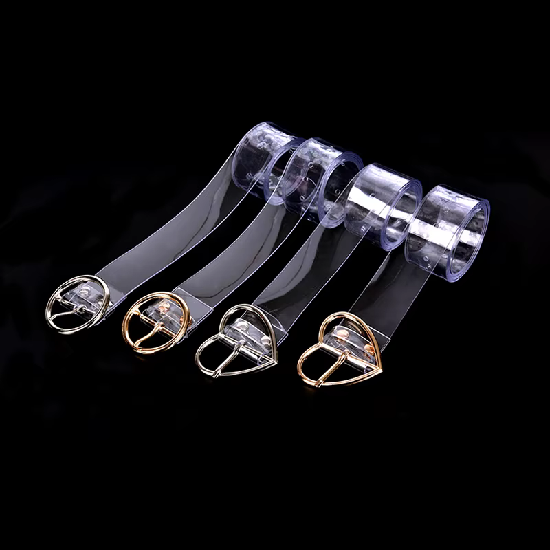 Ceinture Longue Transparente pour Femme, Broche en Forme de Cœur, Cadeau