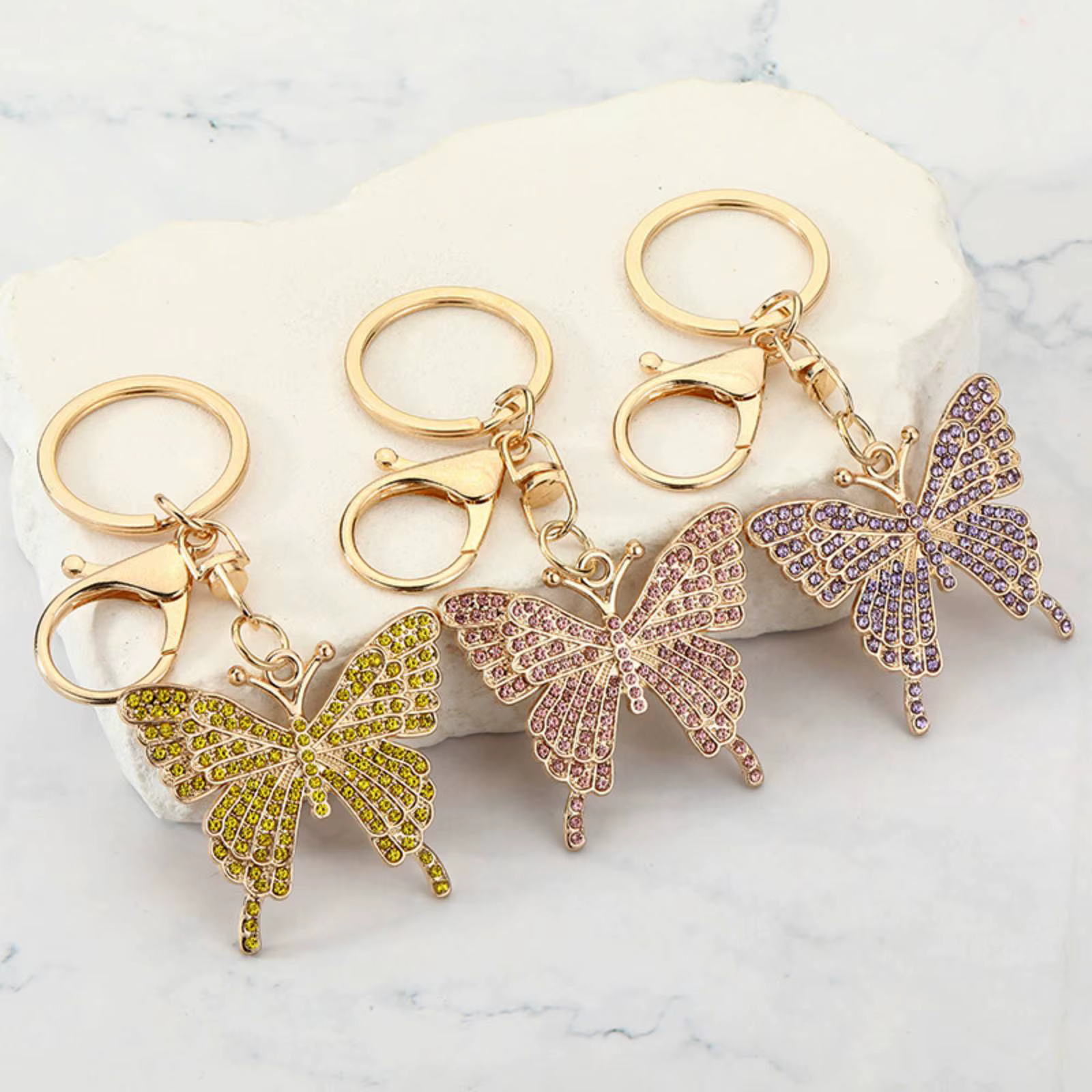Porte-clés en forme de papillon pour femmes, accessoires pour sac à dos