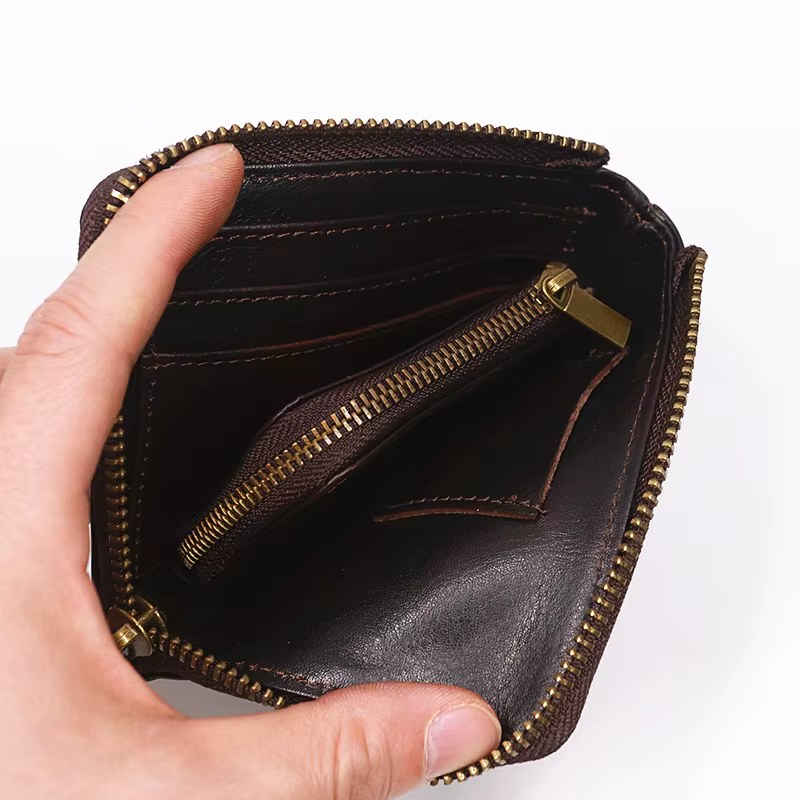 Portefeuille Vintage en cuir véritable pour hommes