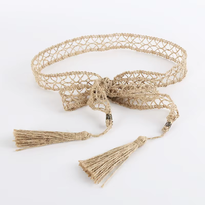 Ceinture tressée en macramé pour femmes