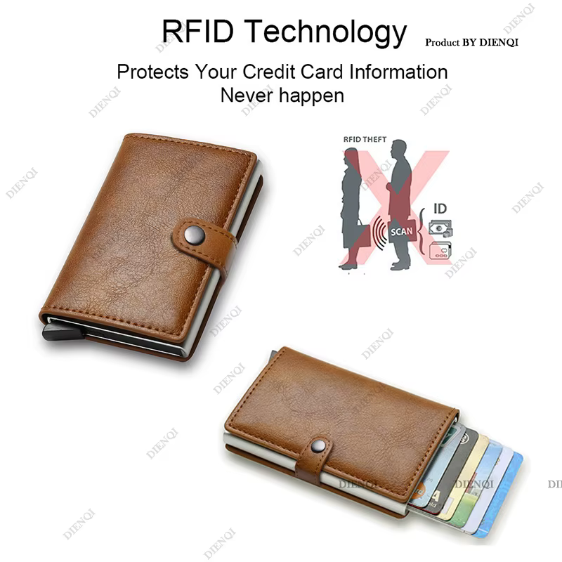 Portefeuille porte-carte de crédit en Fiber de carbone pour hommes