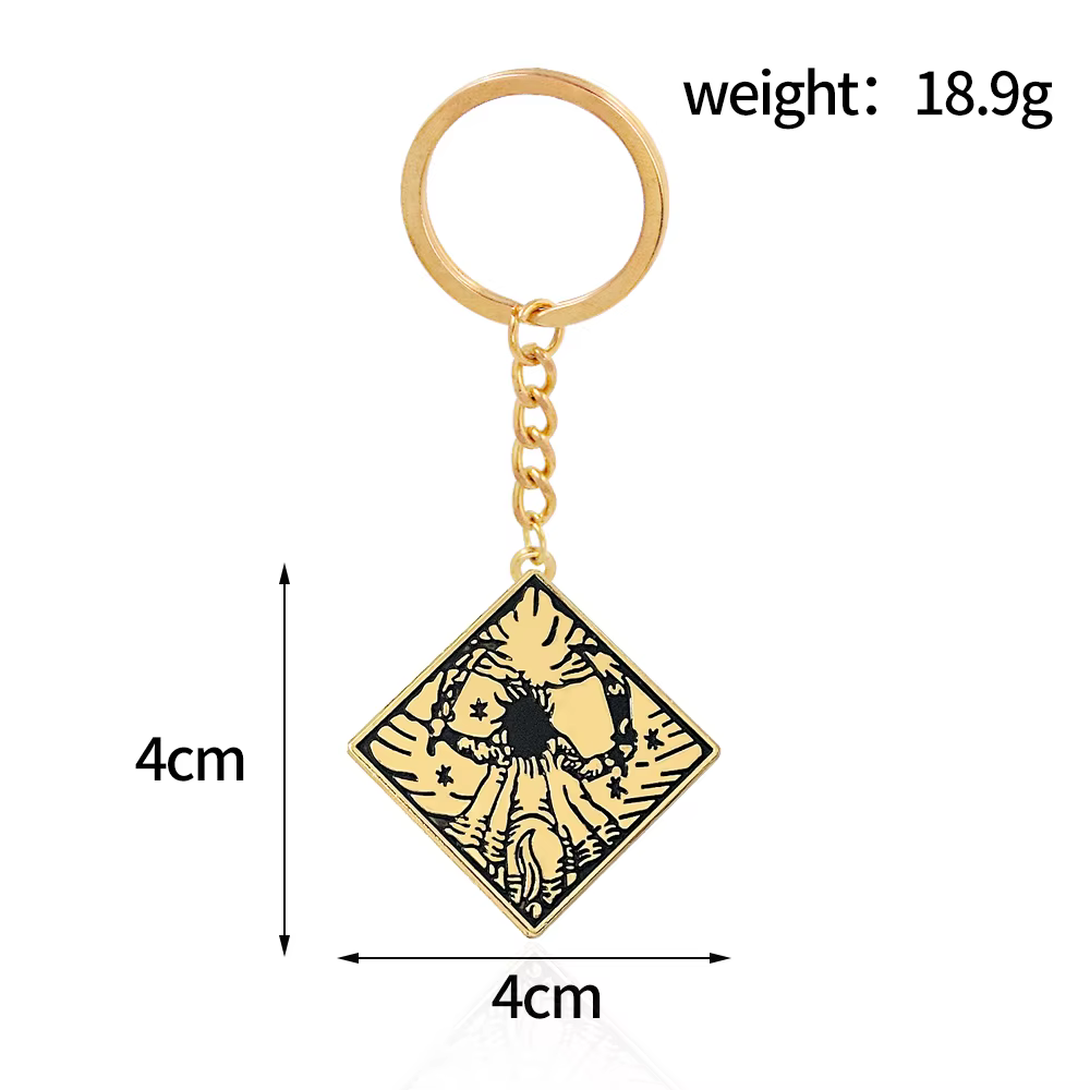Porte-clés en émail avec anneau de jeu