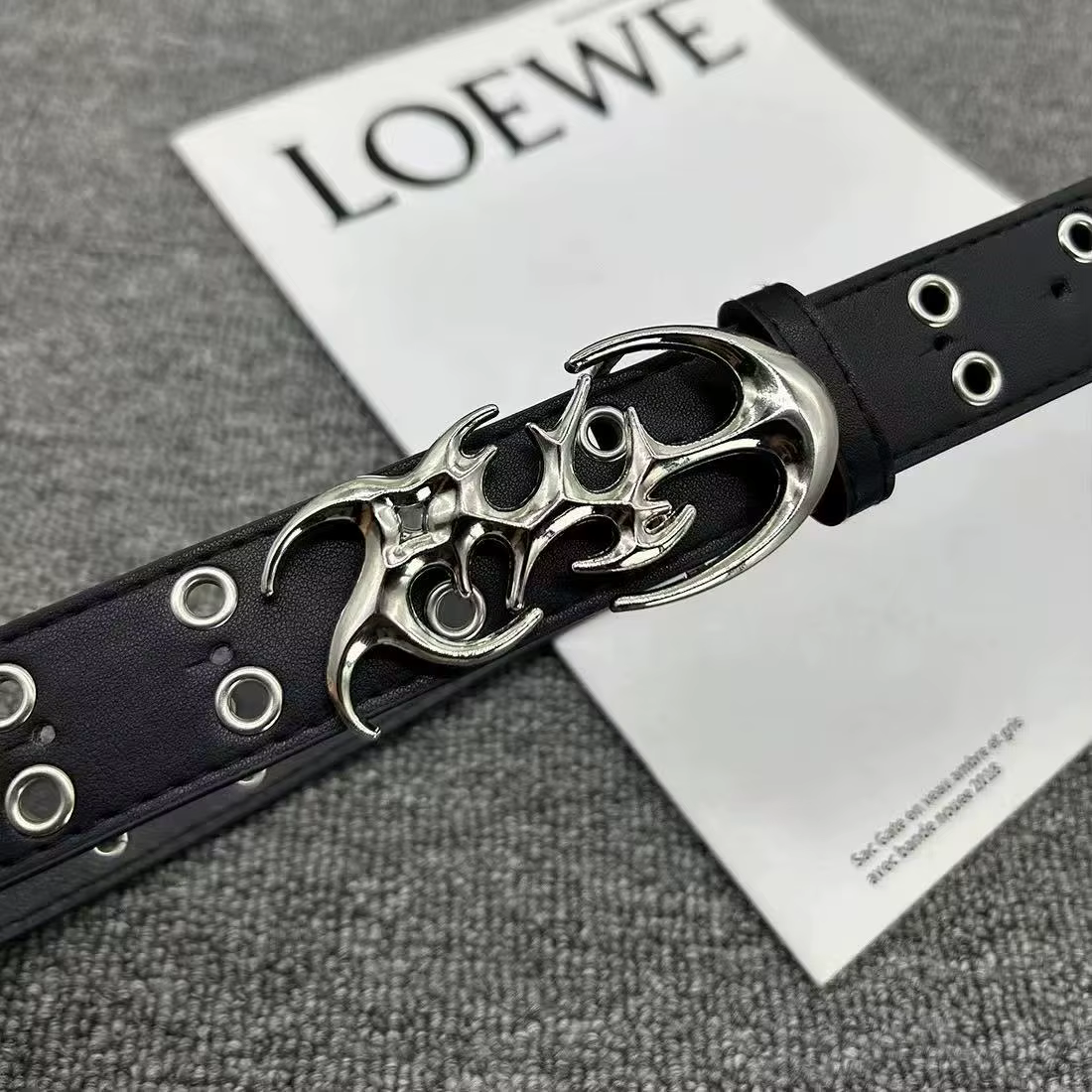 Ceinture Punk en cuir PU ajouré Y2K pour hommes et femmes