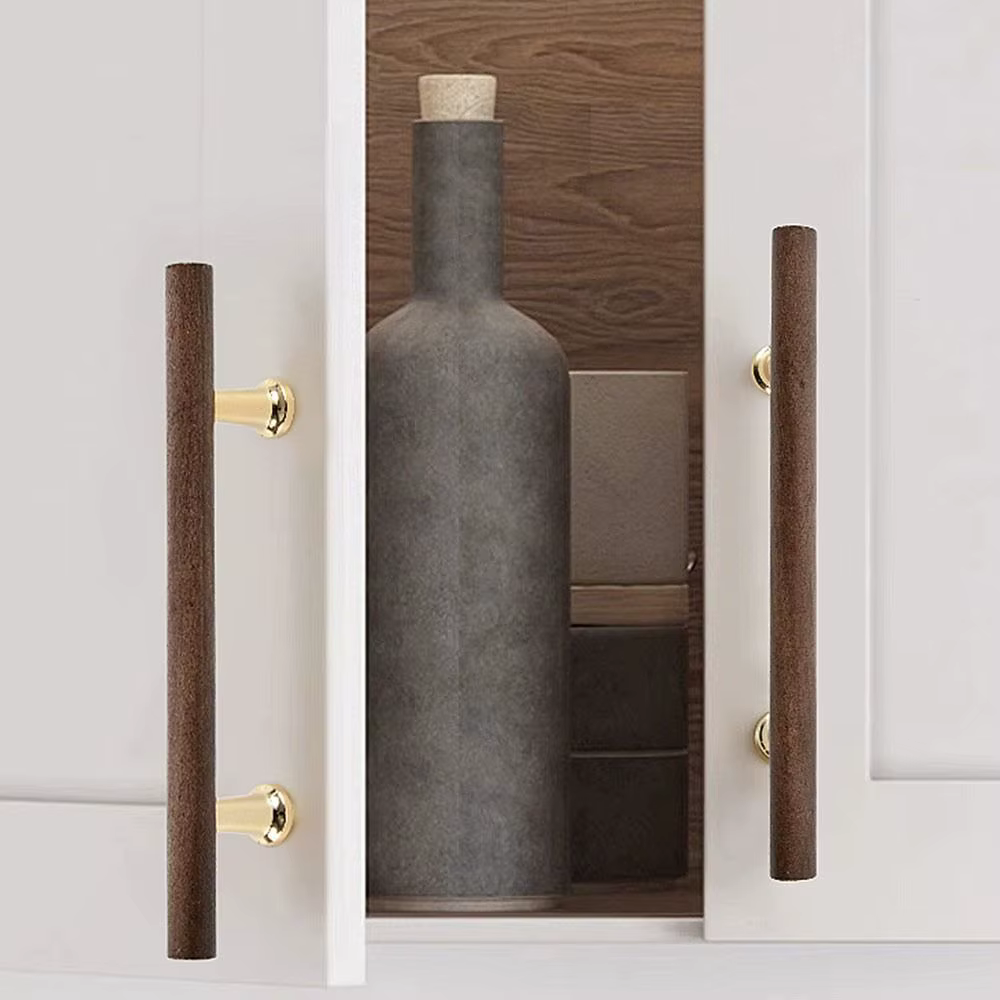 Poignées de porte modernes en bois massif, boutons de tiroir multifonctionnels et durables, poignées d'armoire de cuisine de différentes tailles, usage domestique