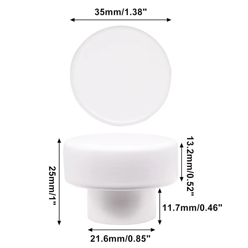 Boutons et poignées d'armoire de cuisine blanches, boutons ronds modernes et poignées de tiroir pour placard, commode et porte de placard