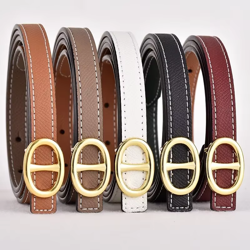 Nouvelle ceinture polyvalente en cuir fin pour femme