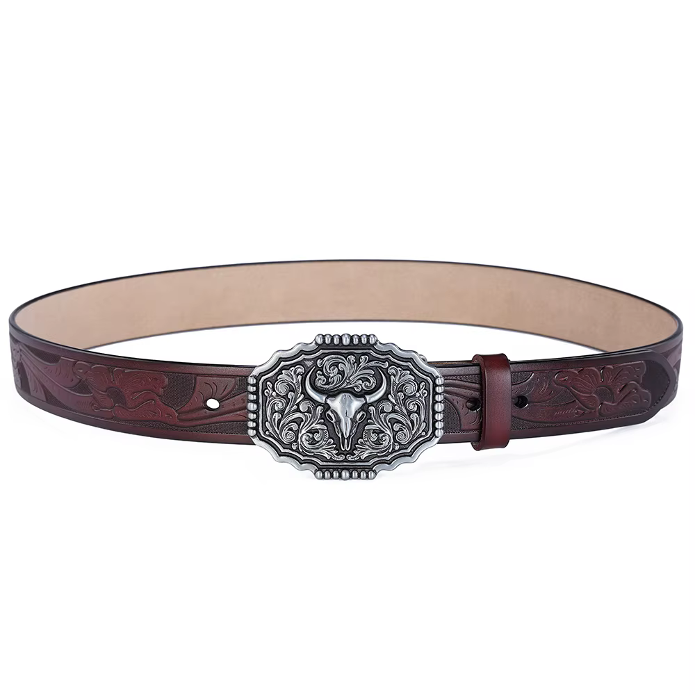Ceinture occidentale hommes ceintures en cuir véritable